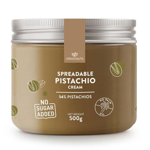ORIGONUTS Pistaziencreme ohne Zuckerzusatz 500 g mit 54% Pistazien Aufstrich Süß Pistazienmus Streichfähige Pistazien Creme Perfekt für Krapfen Käsekuchen Croissant Desserts Brotaufstrich ohne Palmöl ORIGONUTS Pistaziencreme ohne Zuckerzusatz 500 g mit 54% Pistazien Aufstrich Süß Pistazienmus Streichfähige Pistazien Creme Perfekt für Krapfen Käsekuchen Croissant Desserts Brotaufstrich ohne Palmöl von ORIGONUTS Patisserie & Chocolaterie