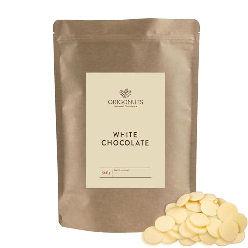 ORIGONUTS Weiße Schokodrops 500 g Schokotropfen zum Backen Weiße Schokolade Drops zum Schmelzen Schmelzschokolade Weiße Kuvertüre Schokolinsen für Fondue Schokobrunnen Weiße Trinkschokolade ORIGONUTS Weiße Schokodrops 500 g Schokotropfen zum Backen Weiße Schokolade Drops zum Schmelzen Schmelzschokolade Weiße Kuvertüre Schokolinsen für Fondue Schokobrunnen Weiße Trinkschokolade von ORIGONUTS Patisserie & Chocolaterie