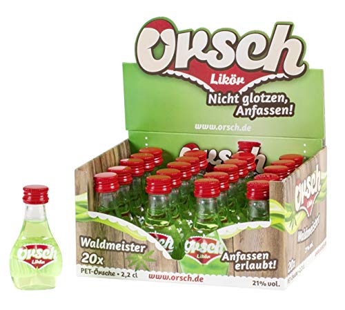 Orsch – Einzigartiger Likör Geschmacksrichtung Waldmeister im Thekendisplay (20 Stück) von ORSCH