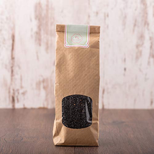 süssundclever.de® Bio Sesam | schwarz | 1 kg | ungeschält | plastikfrei und ökologisch-nachhaltig abgepackt von ORTCI