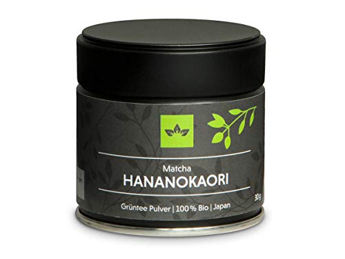 Matcha-Bio-Tee-Pulver Hananokaori - Super Premium, Ceremonial Grade | Original Zeremonie-Qualität aus Japan - 30 g Dose Organic Matcha-Pulver in vakuumierter Verpackung. von ORYOKI