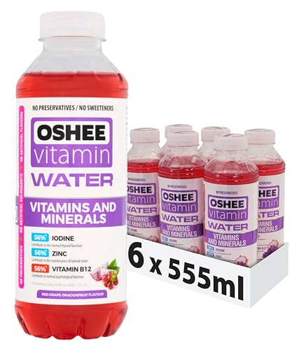 Oshee Vitamin Water Red Grape/Dragonfruit Geschmack 555ml (6 Stück) von OSHEE