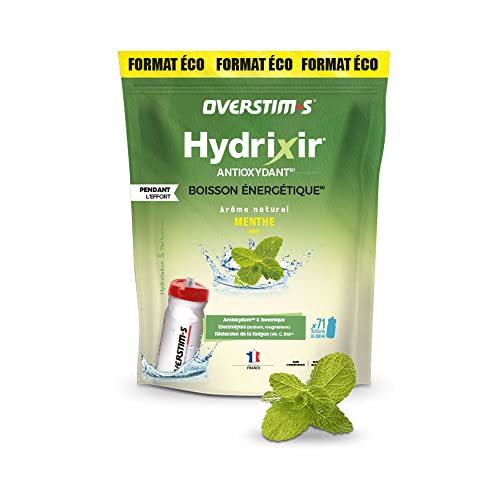 OVERSTIM.s - Hydrixir Antioxidant Drink (3kg) - Isotonisches Energiegetränk für den Sport - Hydration und Leistung - Natürliche Aromen - Ohne Säure - Ohne Konservierungsstoffe - Minzgeschmack. Overstims Hydrixir Antioxydant Sin Gluten 3 kg Sabor Menta von OVERSTIM.s