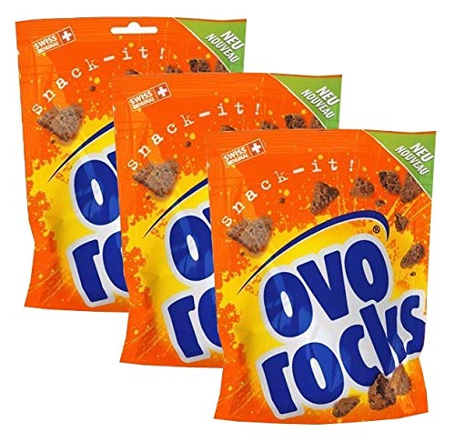 Ovomaltine Rocks, Gesunde Energie die schmeckt aus 100% natürlichen Rohstoffen für Ausdauer und Power, 3er Pack (3x70g) von Ovomaltine
