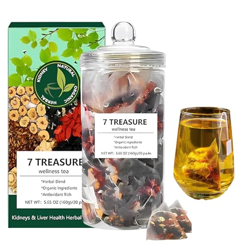 7 Treasure Wellness Tea | Ginseng 7 Treasure Kidney Tea,Formula Ginseng Seven Treasure Tea Bags,Chinese Liver Care Teas,Natural Organic Kidney Cleanse DetoxTea for Women & Men (1) von OWSEN
