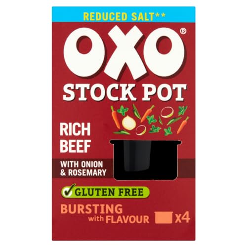 Oxo Suppentöpfe, 4 Stück, reduziertes Salz, Rind, 80 g Oxo Suppentöpfe, 4 Stück, reduziertes Salz, Rind, 80 g von OXO