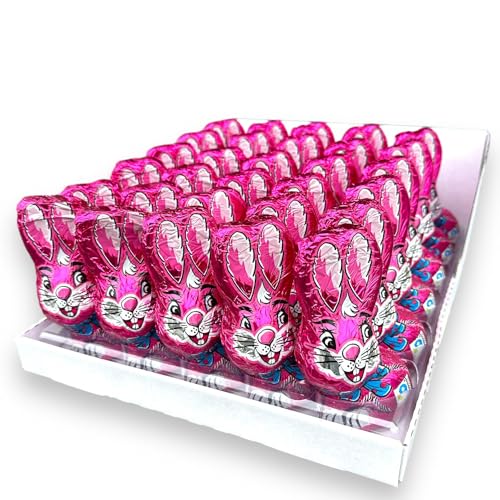 1,800g - 30 x 60g OYOY Oster Schokolade Großpackung I 30x pinker Osterhase je 60g I kleine Gastgeschenke von OYOY