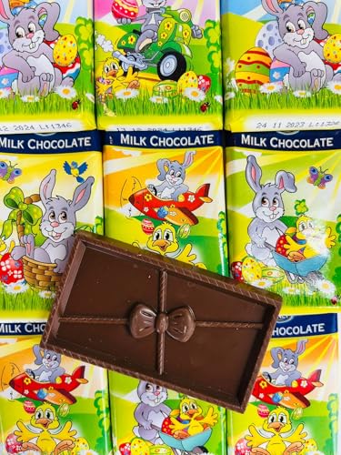 5x 15g Oster Schokotäfelchen Set I 75g Milchschokolade Tafeln im Osterdesign I Ostergeschenke Kinder und Erwachsene I Osterkorb Suessigkeiten I Osternest Schokolade von OYOY