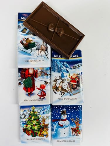 25x 15g OYOY Schokotäfelchen Weihnachten aus Milchschokolade I Schokoladentafel I Ideal als Adventskalender Füllung Kinder als Weihnachtsfeier Geschenke und als Give Away von OYOY