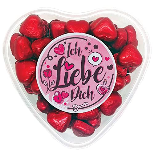 OYOY Liebes Schokolade Geschenkset I Herzdose Ich liebe Dich gefüllt mit 500g Schokoherzen I Schokolade Valentinstag I Muttertag Schokolade I Partner Geschenke von OYOY