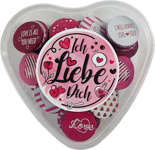 OYOY Liebes Schokotaler Set I 400g Schokoladentaler in einer Ich liebe Dich Süßigkeiten Box I Valentinstag Süssigkeiten I Geschenke für Frauen I Partner Geschenke von OYOY