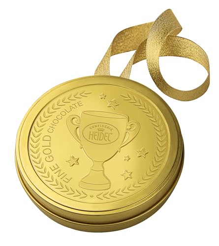 OYOY Vatertagsgeschenk Set I goldene Medaille gefüllt mit 30g Edel Vollmilch Schoko Täfelchen von Confiserie Heidel I Papa Geschenk I Vatertag Geschenk von OYOY