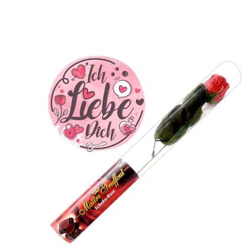 OYOY Liebes Schokolade Set mit edler Rose aus Schokolade von Maître Truffout und Sticker I Valentinstag Süssigkeiten I Geschenke für Mama I Geschenke für Frauen von OYOY