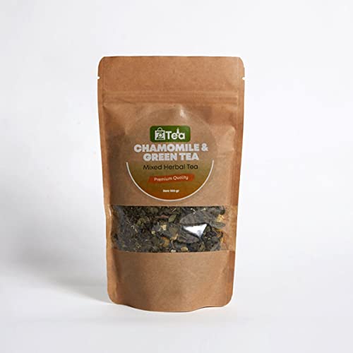 Oz Tea Kamillen-Grüner Tee 100 Gramm - 100% natürlicher, hochwertiger Tee mit besonderem Geschmack und gesundheitlichen Vorteilen - das perfekte Geschenk für Teeliebhaber - lose Blätter von OZ Tea