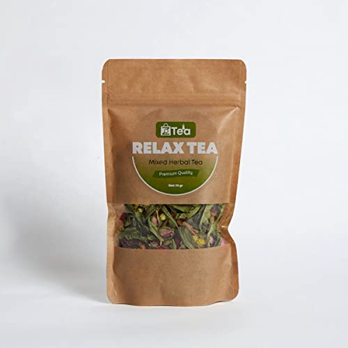 Oz Tea Relax Tee 70 Gramm - 100% natürlicher, hochwertiger Tee mit besonderem Geschmack und entspannenden Wirkungen - das perfekte Geschenk für Teeliebhaber - lose Blätter von OZ Tea