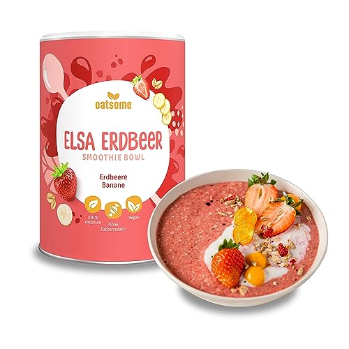 OATSOME® Elsa Erdbeer | Smoothie Bowl Mit Erdbeere & Banane | 100% Natürlich, Vegan & Ohne Zuckerzusatz + Zusatzstoffe | Einfache Zubereitung | Frühstück | Superfoods | Gefriertrocknung | 400g von Oatsome