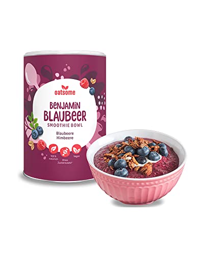 Benjamin Blaubeer - Smoothie Bowl - Nährstoff Frühstück mit 100% natürlichen Zutaten & ohne Zusatzstoffe und raffinierten Zucker - Lange satt mit nur 200 kcal - 400g von Oatsome