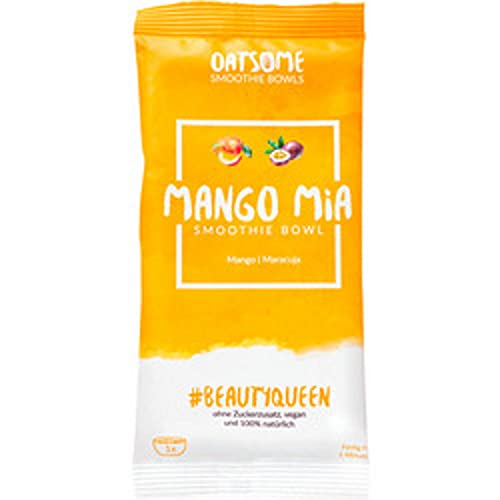 Oatsome Smoothie Bowl Mango & Maracuja - Smoothie zum löffeln - Frühstückersatz, 100% natürlich (Mango Mia, 50g), Menge:1 Stück von Oatsome