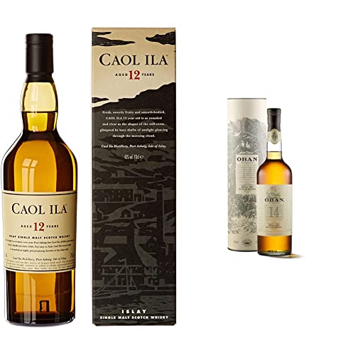 Oban 14 Jahre | Single Malt Scotch Whisky | mit Geschenkverpackung | aromatischer Bestseller mit Charakter | handverlesen aus den Highlands | 40% vol | 700ml & Caol Ila 12 Jahre | 43% vol | 700ml von Oban