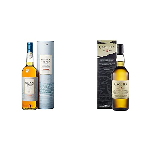 Oban Little Bay | Highland Single Malt Scotch Whisky | mit Geschenkverpackung | aromatischer Bestseller | handverlesen aus Schottland | 43% vol | 700ml & Caol Ila 12 Jahre | 43% vol | 700ml von Oban
