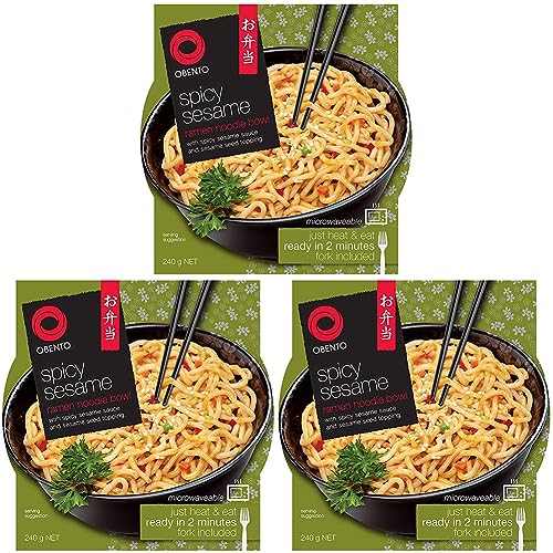 Obento Obento Spicy Sesame Ramen Noodle Bowl, 240 g (Packung mit 3) von Obento