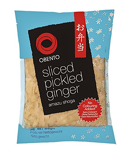 Obento Sliced Pickled Ginger (Eingelegter Ingwer in Scheiben), 1 kg von Obento