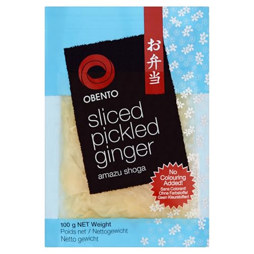 Obento Sliced Pickled Ginger (Eingelegter Ingwer in Scheiben), 100 g von Obento