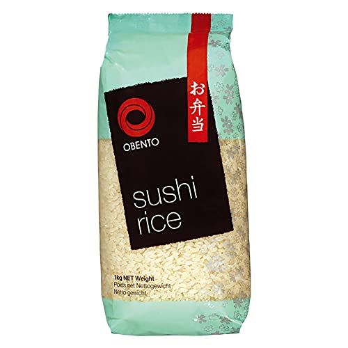 Obento Sushi Reis, Klebreis für Nori-Rollen und andere japanische Sushi Spezialitäten, 1kg (1er Pack) von Obento