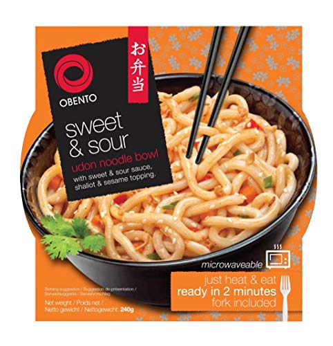 Obento Sweet & Sour Udon Bowl, Fertiggericht für die Mikrowelle, 240 g Obento Sweet & Sour Udon Bowl, Fertiggericht für die Mikrowelle, 240 g von Obento