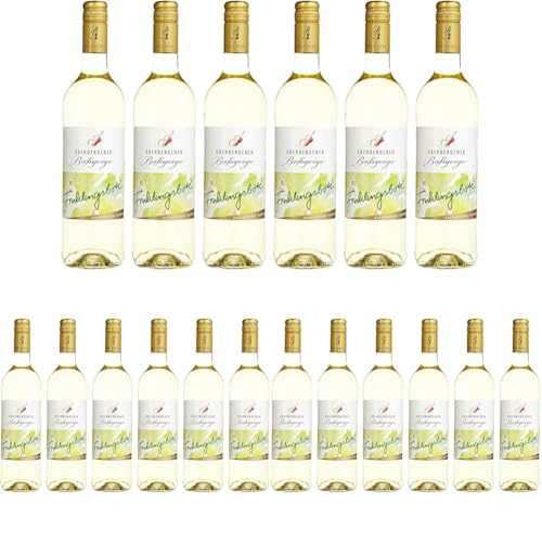 Oberbergener Baßgeige Frühlingsbote Müller-Thurgau QbA trocken, 6x 0,75l I Fruchtiger Geschmack I Ideal zu Spargel I Terrassenwein aus Baden (Packung mit 3) von Oberbergener Baßgeige