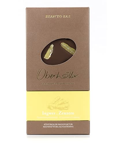 Oberhöller Feinbitter Schokolade mit Ingwer, 100g - 100% gentechnikfrei, ohne Konservierungsmittel, Bean-to-Bar, Qualitätsprodukt Made in Südtirol von Oberhöller Finest Gourmet Chocolate