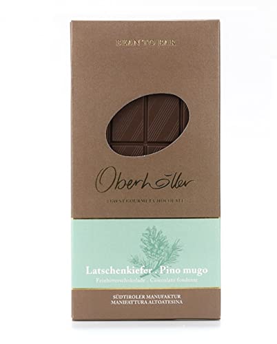 Oberhöller Feinbitter Schokolade mit Latschenkiefer, 100 g - 100% gentechnikfrei, ohne Konservierungsmittel, Bean-to-Bar, Qualitätsprodukt Made in Südtirol von Oberhöller Finest Gourmet Chocolate