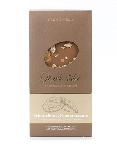 Oberhöller Vollmilchschokolade mit Schüttelbrot, 100 g - 100% gentechnikfrei, ohne Konservierungsmittel, Bean-to-Bar, Qualitätsprodukt Made in Südtirol von Oberhöller Finest Gourmet Chocolate