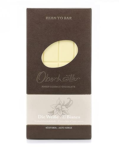 Oberhöller weiße Vollmilchschokolade, 100 g -100% gentechnikfrei, ohne Konservierungsmittel, Bean-to-Bar, Qualitätsprodukt Made in Südtirol von Oberhöller Finest Gourmet Chocolate