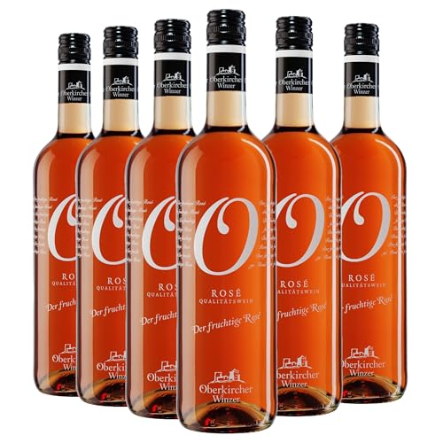 Oberkircher Winzer Spätburgunder Rosé feinherb - COLLECTION "O" - Roséwein frisch und fruchtig mit Erdbeere & Stachelbeere - badischer Wein, Anbaugebiet Ortenau (6 x 0,75l) von Oberkircher Winzer