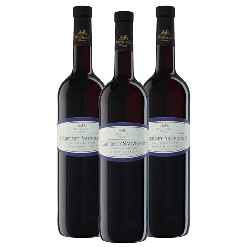 Oberkircher Winzer Cabernet Sauvignon Barrique Qualitätswein trocken - VINUM NOBILE - starker Charakter mit viel Dichte, Würze und Reife - Badischer Wein, Anbaugebiet Ortenau (3 x 0,75l) von Oberkircher Winzer