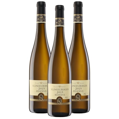 Oberkircher Winzer Klingelberger Riesling Réserve Spätlese trocken - COLLECTION ROYAL - ausdrucksstark und fruchtig - Badischer Wein, Anbaugebiet Ortenau (3 x 0,75l) von Oberkircher Winzer