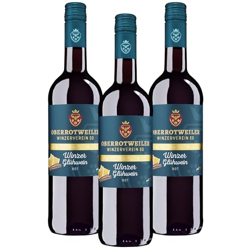 Oberrotweiler Winterflair Winzer-Glühwein rot - vollmundig fruchtiger Glühwein - der Klassiker, perfekt für die kalte Weihnachts- & Winterzeit - Anbaugebiet Kaiserstuhl (3 x 0,75 l) von Oberrotweiler Winzerverein eG