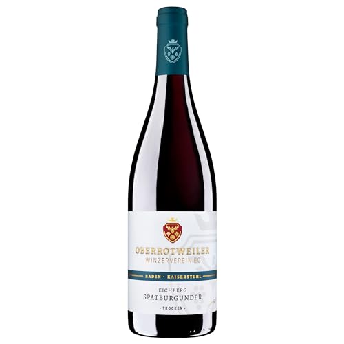 Oberrotweiler Eichberg Spätburgunder trocken – Gault & Millau 2025 Auszeichnung – Rotwein trocken, kräftig mit zarten Fruchtaromen nach Kirche & Beere - Anbaugebiet Kaiserstuhl (1 x 0,75 l) von Oberrotweiler Winzerverein eG