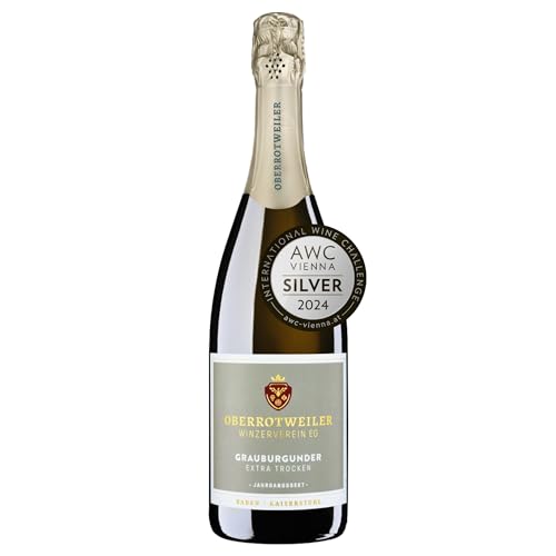 Oberrotweiler Käsleberg Grauer Burgunder Sekt Extra trocken - hochwertiges Sekt-Geschenk für Frauen und Männer, Badischer Winzersekt (1 x 0,75l) von Oberrotweiler Winzerverein eG