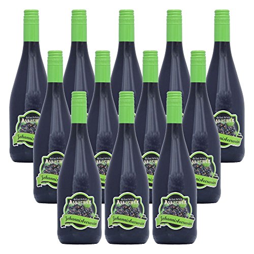 ALLACHER Johannisbeerwein Premium Reserve - Fruchtwein 8,5% vol. – schwarzer Ribiselwein - ideale Geschenkidee (12 x 0,75 l) von Obstland-Kellerei ALLACHER
