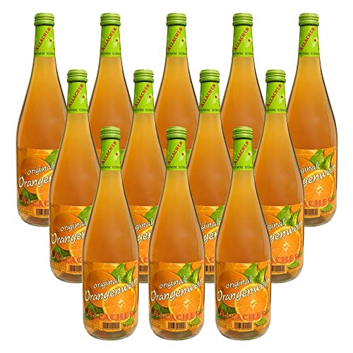 ALLACHER Orangenwein - erfrischender Fruchtwein 7% vol. - ideale Geschenkidee – Obstwein (12 x 1 Liter) von Obstland-Kellerei ALLACHER