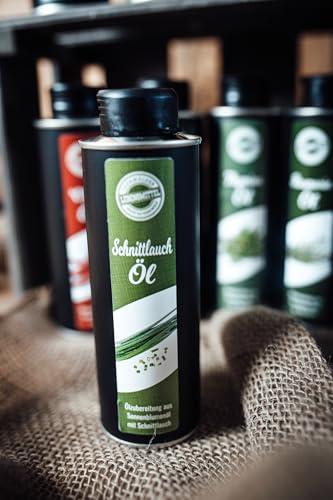Odenwälder Lebensmittel Premium Schnittlauchöl, Hergestellt mit echtem Schnittlauch & Sonnenblumenöl, 100% Natürlich - Made in Germany – 250ml von Odenwälder Lebensmittel