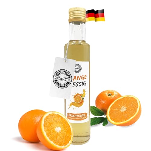 Odenwälder Lebensmittel - 300 ml milder Fruchtessig aus Orange mit nur 3% Säure - hochwertiger Orangenessig Made in Germany von Odenwälder Lebensmittel