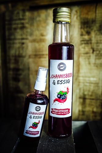 Odenwälder Lebensmittel Fruchtessig aus Johannisbeere mit nur 3% Säure, Premium Essig aus echten Früchten, Ideal für Salate & Fischgerichte - Made in Germany – 300ml von Odenwälder Lebensmittel