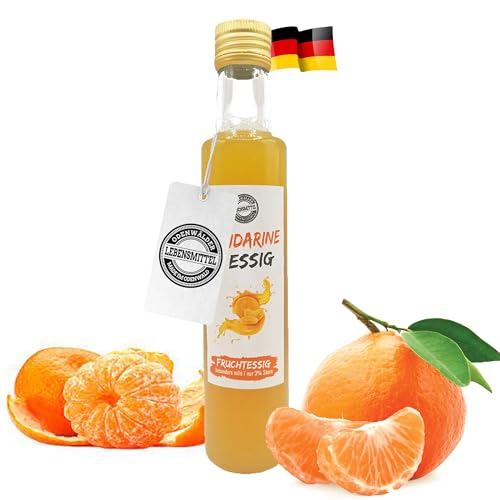 Odenwälder Lebensmittel - 300ml milder Fruchtessig aus Mandarine mit nur 3% Säure - hochwertiger Mandarinenessig Made in Germany von Odenwälder Lebensmittel