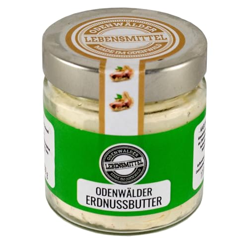 Odenwälder Lebensmittel Erdnussbutter USA, Cremig, ohne Zucker & Palmöl, Hochwertige Erdnüsse, proteinreich, Nachhaltiges Glas & wiederverschließbar – Made in Germany – 150g Odenwälder Lebensmittel Erdnussbutter USA, Cremig, ohne Zucker & Palmöl, Hochwertige Erdnüsse, proteinreich, Nachhaltiges Glas & wiederverschließbar – Made in Germany – 150g von Odenwälder Lebensmittel