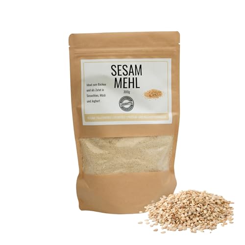 Odenwälder Lebensmittel Premium Sesammehl, fein gemahlene Sesamsamen - Teilentölt mit viel Protein, Ideal zum Backen & für Smoothies - Made in Germany – 300g Odenwälder Lebensmittel Premium Sesammehl, fein gemahlene Sesamsamen - Teilentölt mit viel Protein, Ideal zum Backen & für Smoothies - Made in Germany – 300g von Odenwälder Lebensmittel