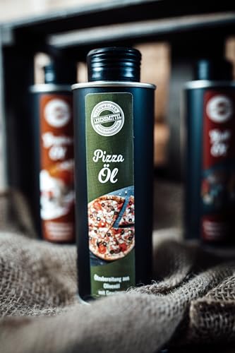 Odenwälder Lebensmittel Premium Pizza-Öl, Sonnenblumenöl mit Gewürzen, aromatisiertes Speiseöl zum Würzen von Pizza & mediterranen Gerichten – Made in Germany – 250ml von Odenwälder Lebensmittel