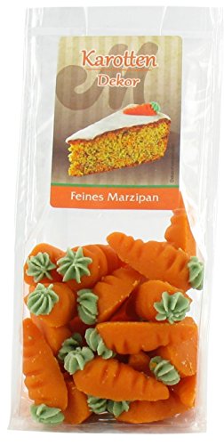 Odenwälder Marzipan Karotten 60g, perfekt geeignet zum backen. Mit Rezept für Ihren Marzipankuchen. Rübli optimal für eine Karottentorte. Marzipan-Möhren zum dekorieren. von Odenwälder Marzipan